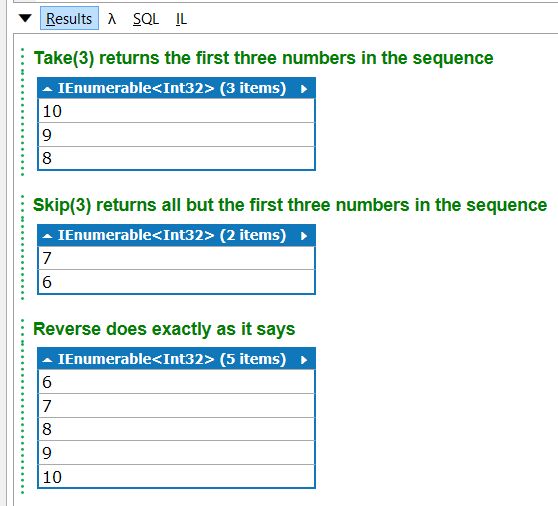 returns the first three numbers